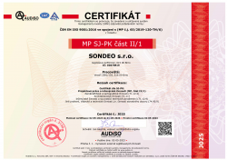 SONDEO - certifikát ISO 2